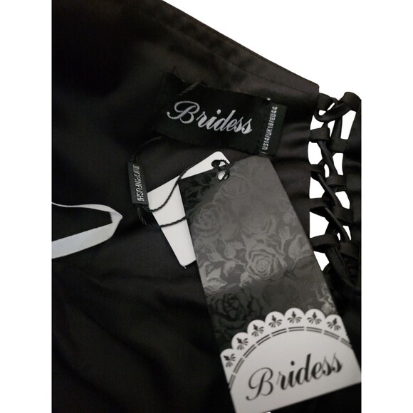 Whimsigoth Dark Fairy Taffeta Wedding Gown Size 14 Sweetheart New With Flaw Hoco - Picture 3 of 7